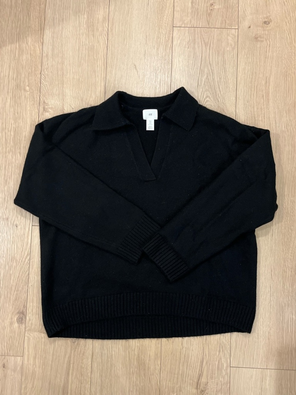 Fine-Knit Collared Sweater